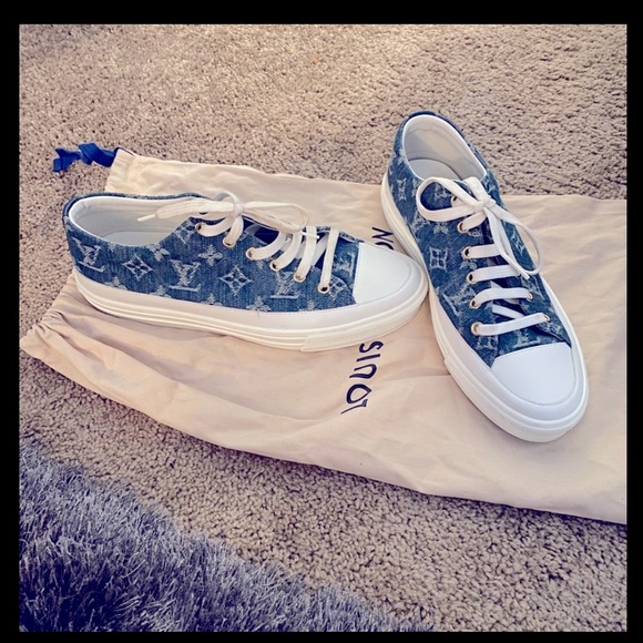 Louis Vuitton authentic blue Jean canvas shoes - Picture 3 of 4